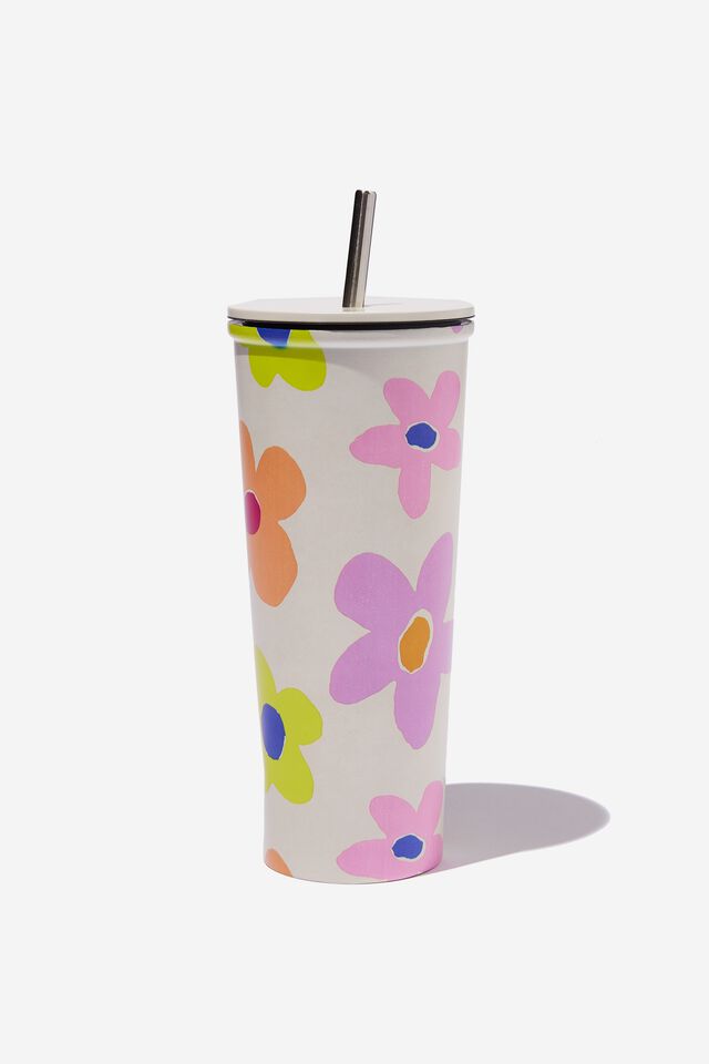 flower patterned drinks cup