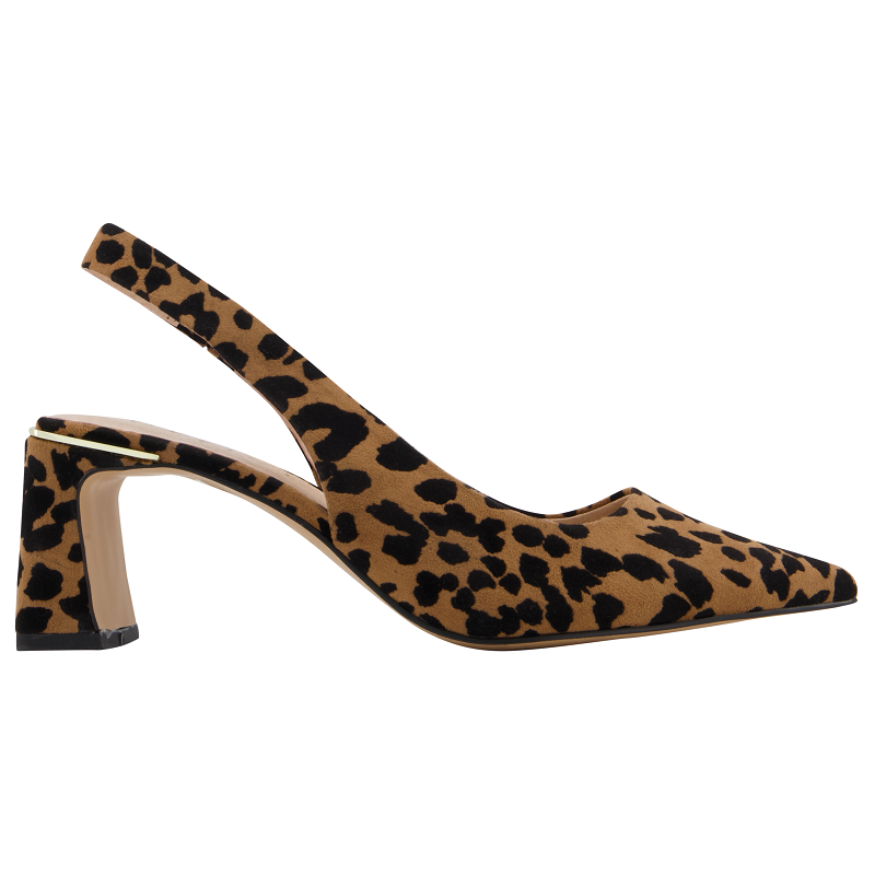 A leopard print shoe